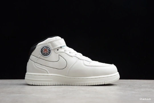 Black Kids 07 1 Air Force Mid White Red 314197-101 Nike 0306